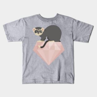 14 Ferret Diamond Kids T-Shirt